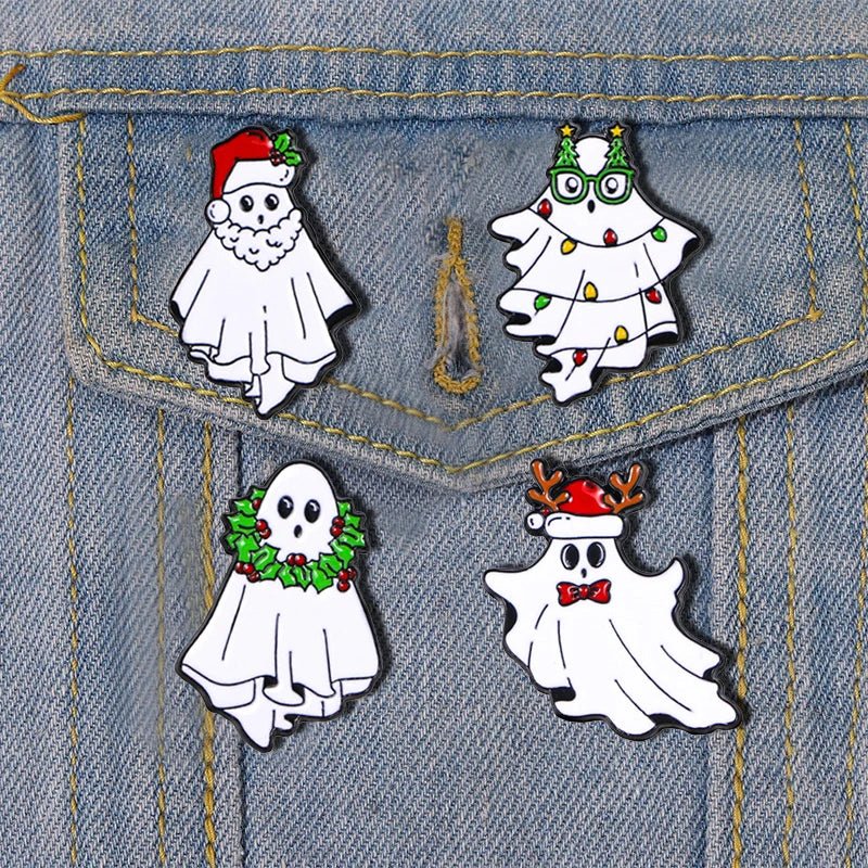 Cute Christmas Enamel Pins - Kaiju Mafia