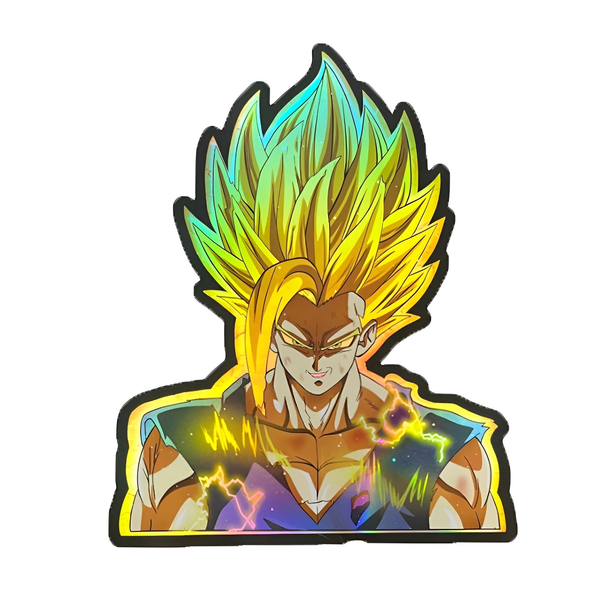 Cartoon Dragon Ball Holographic Anime Laser Stickers Motorcycle Anime Lenticular Car Window Sticker For Laptop Hot - Kaiju Mafia