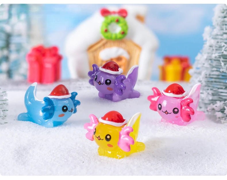 Christmas Axolotl Miniatures - Kaiju Mafia