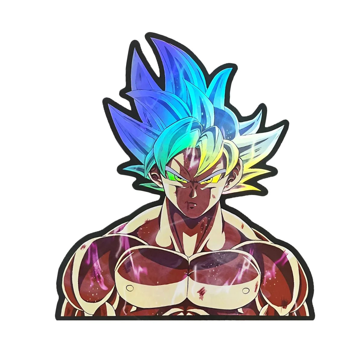 Cartoon Dragon Ball Holographic Anime Laser Stickers Motorcycle Anime Lenticular Car Window Sticker For Laptop Hot - Kaiju Mafia