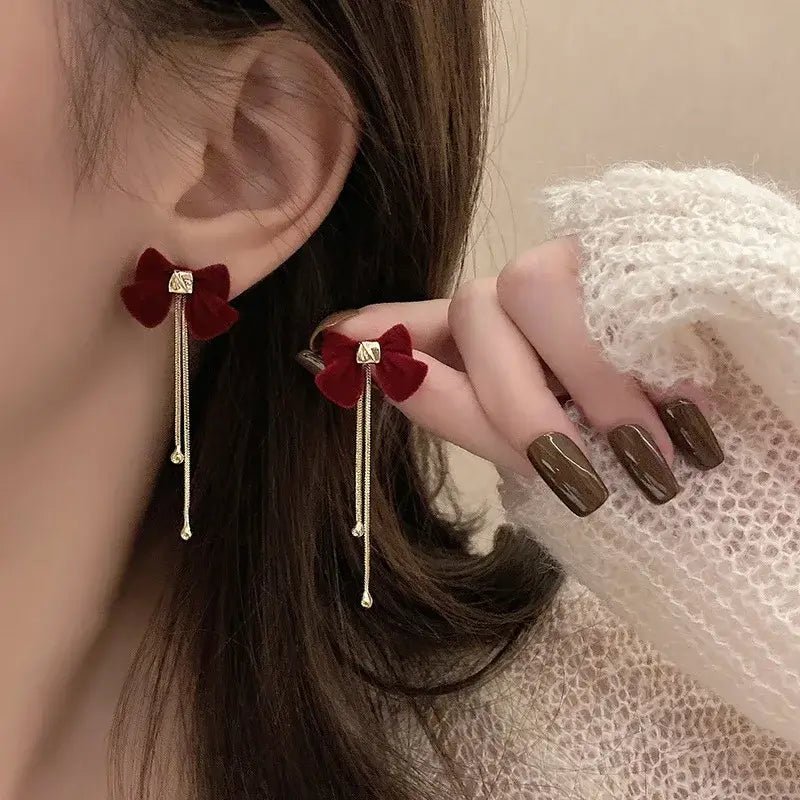 Red Cherry Crystal Earrings - Kaiju Mafia