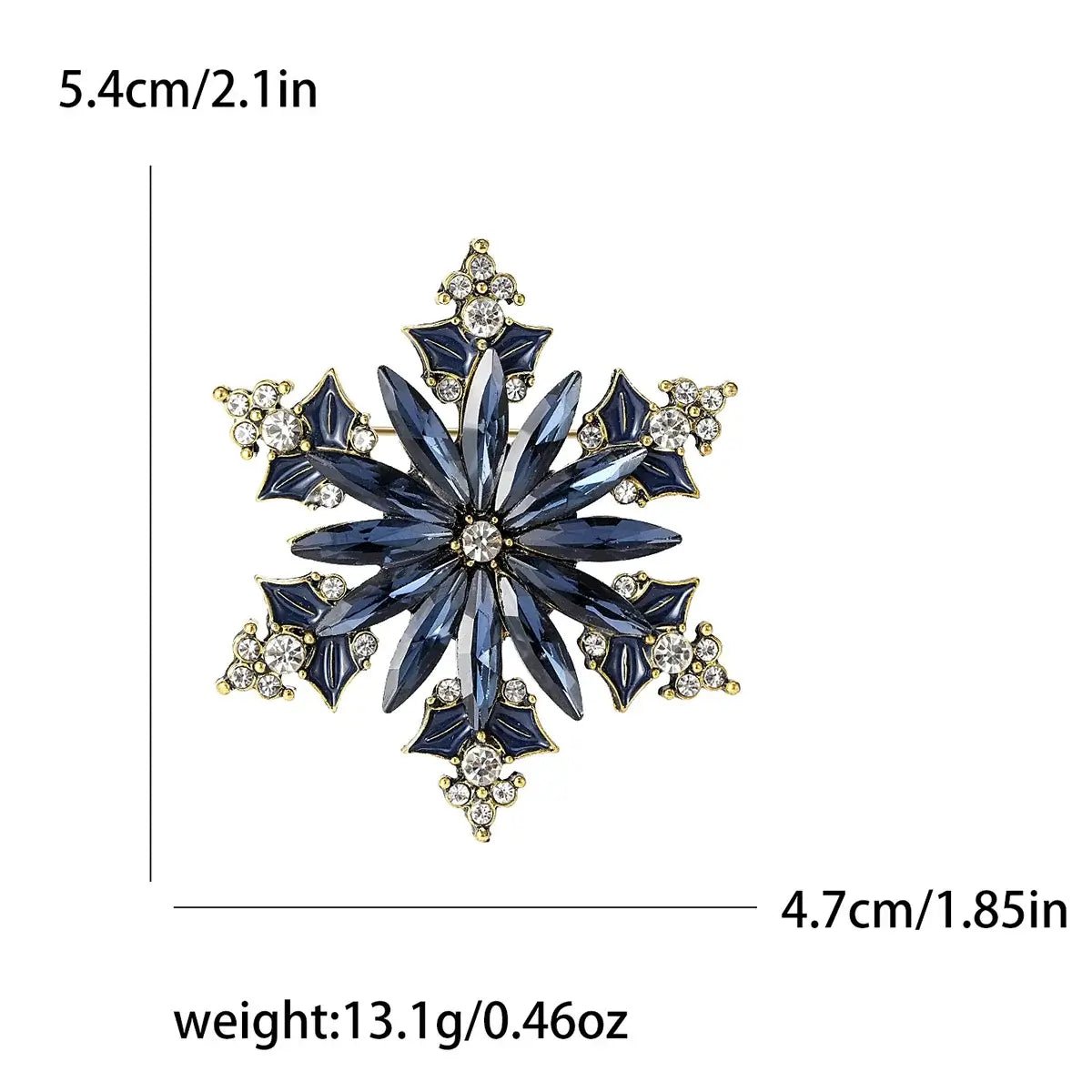 Rhinestone Snowflake Brooch Pins - Kaiju Mafia