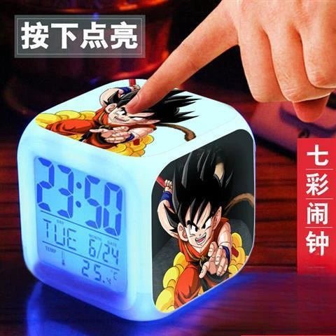 New Dragon Ball Son Goku creative trendy anime peripheral luminous night light personalized high - value cartoon alarm clock gift - Kaiju Mafia