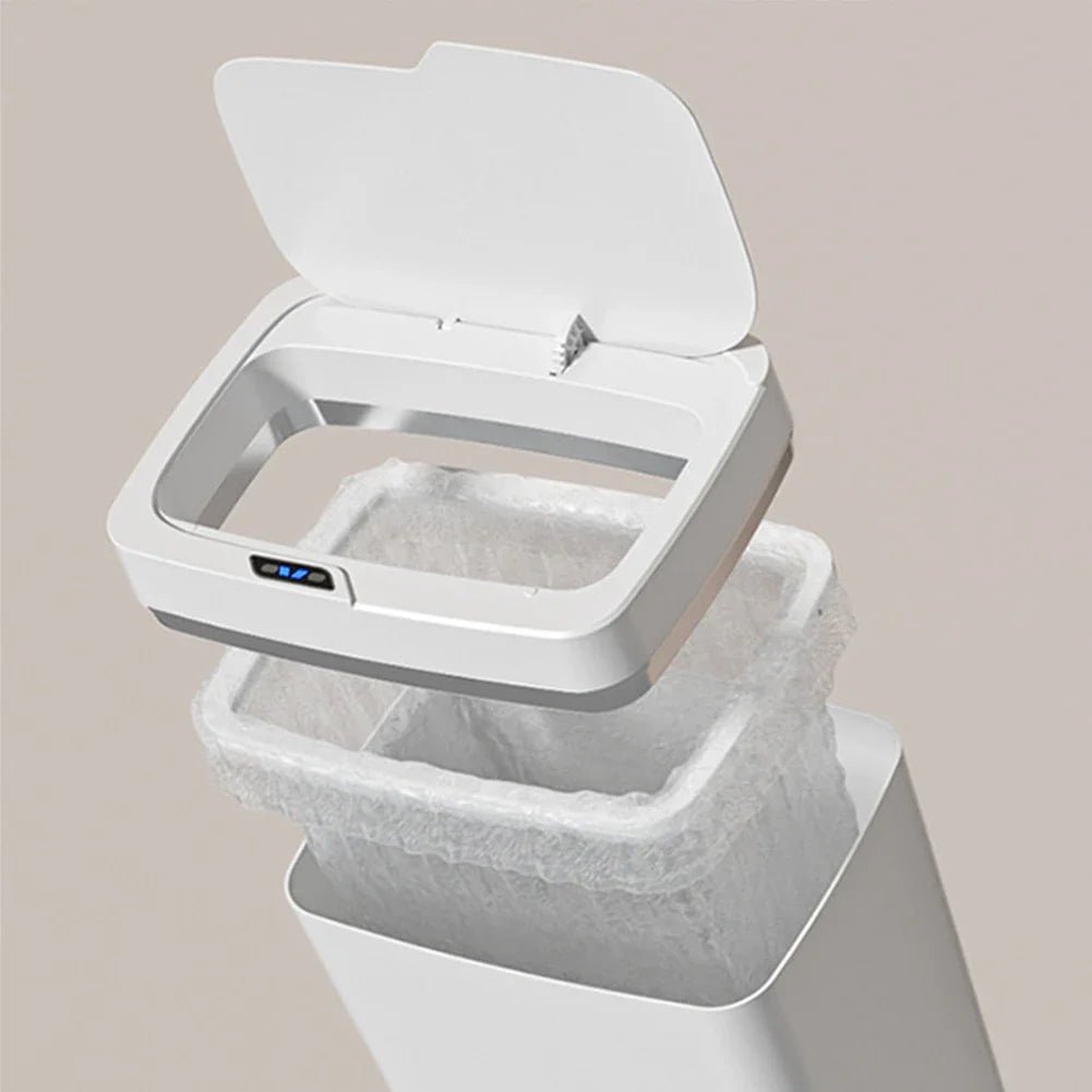 15/18L Smart Sensor Trash Can Waterproof Intelligent Touchless Trash Can Quiet Auto Motion Sensor Rubbish for Kitchen Bathroom - Kaiju Mafia