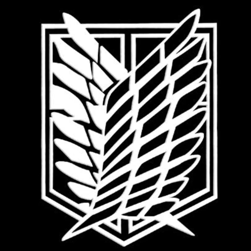 Car Stickers Attack on Titan Wings of Liberty Anime Vinyl Decals Car Motorcycle Bumper Body Rear Window Decorative Decals,15CM - Kaiju Mafia