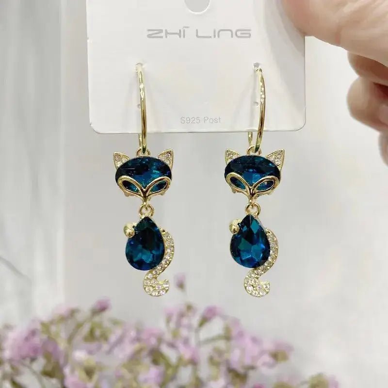 Red Cherry Crystal Earrings - Kaiju Mafia