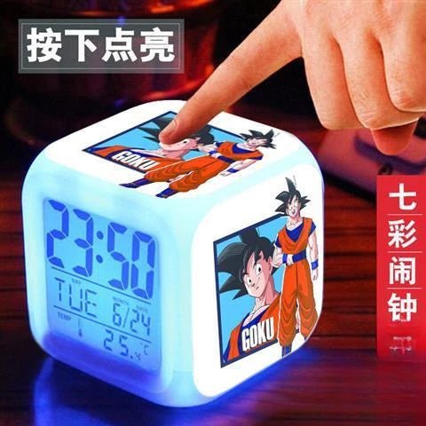 New Dragon Ball Son Goku creative trendy anime peripheral luminous night light personalized high - value cartoon alarm clock gift - Kaiju Mafia