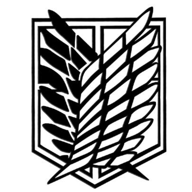 Car Stickers Attack on Titan Wings of Liberty Anime Vinyl Decals Car Motorcycle Bumper Body Rear Window Decorative Decals,15CM - Kaiju Mafia