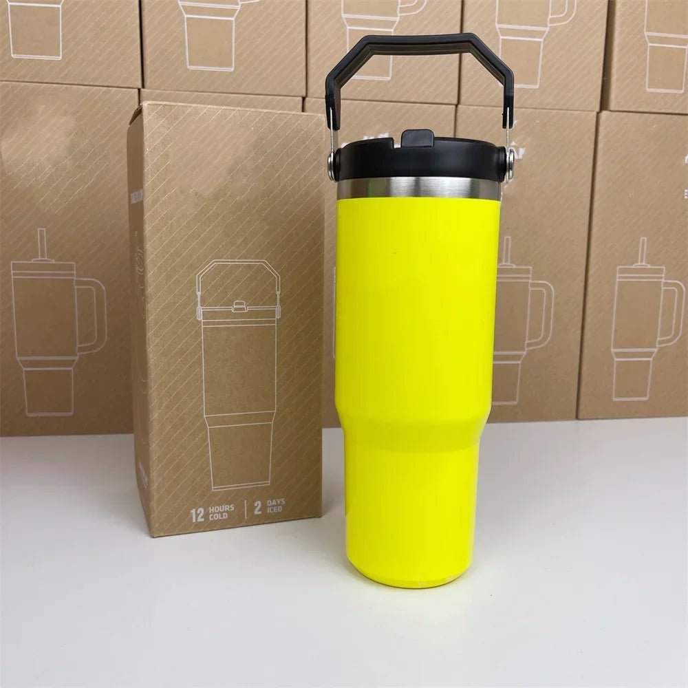 For Stanley Cup 30oz Iceflow Tumbler with Handle Stainless Steel Vacuum Insulated Car Mug Thermal Iced Travel Cup - Kaiju Mafia