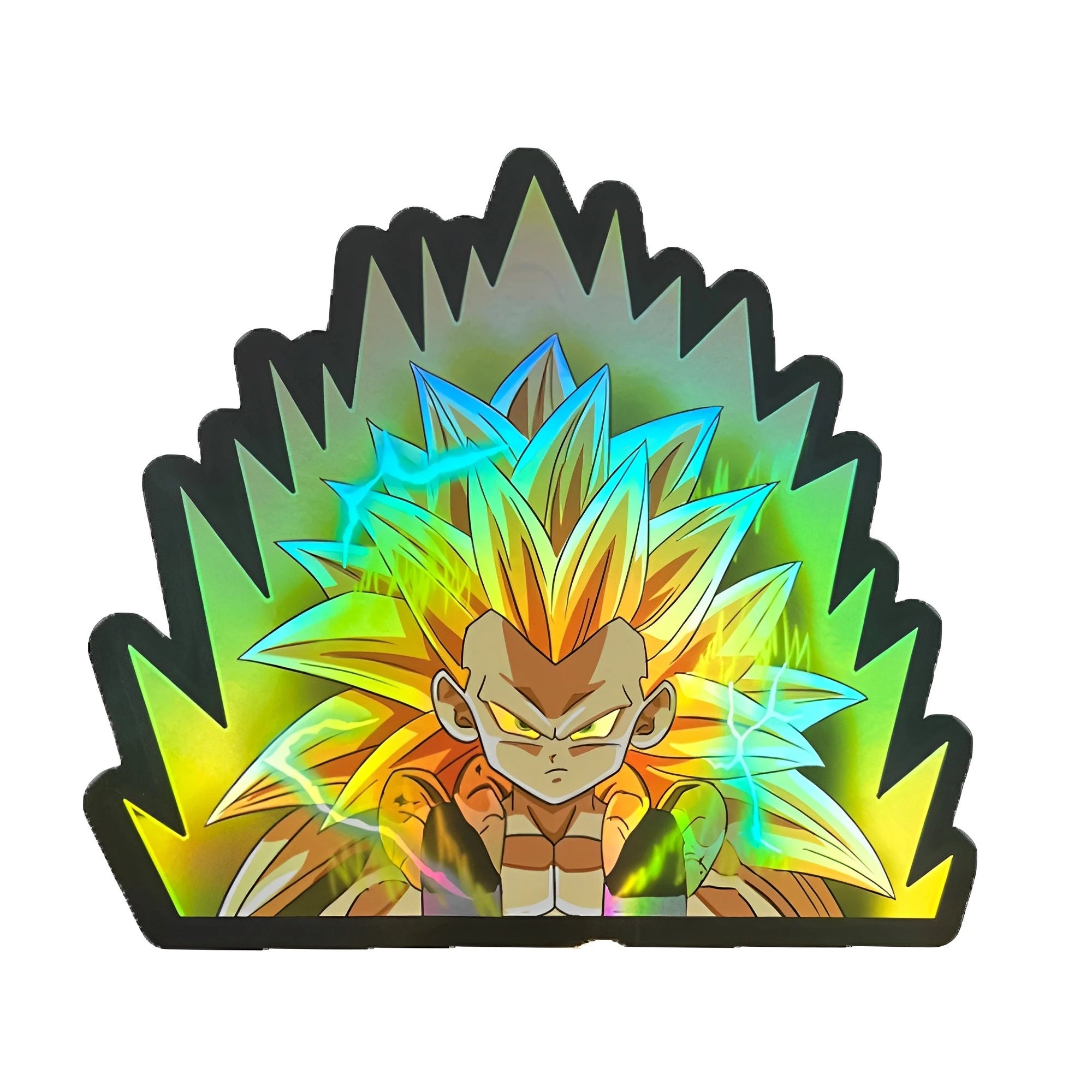 Cartoon Dragon Ball Holographic Anime Laser Stickers Motorcycle Anime Lenticular Car Window Sticker For Laptop Hot - Kaiju Mafia