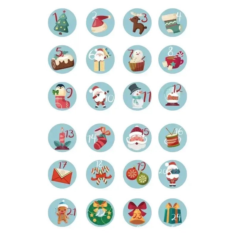 Christmas Advent Calendar Stickers - Kaiju Mafia