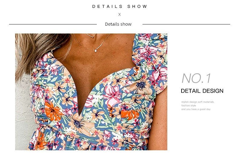 Summer 2024 Florals Print V - neck Outwear Vest for Women Fashion Sweet Lotus Leaf Pullover Sleeveless Tops Women - Kaiju Mafia