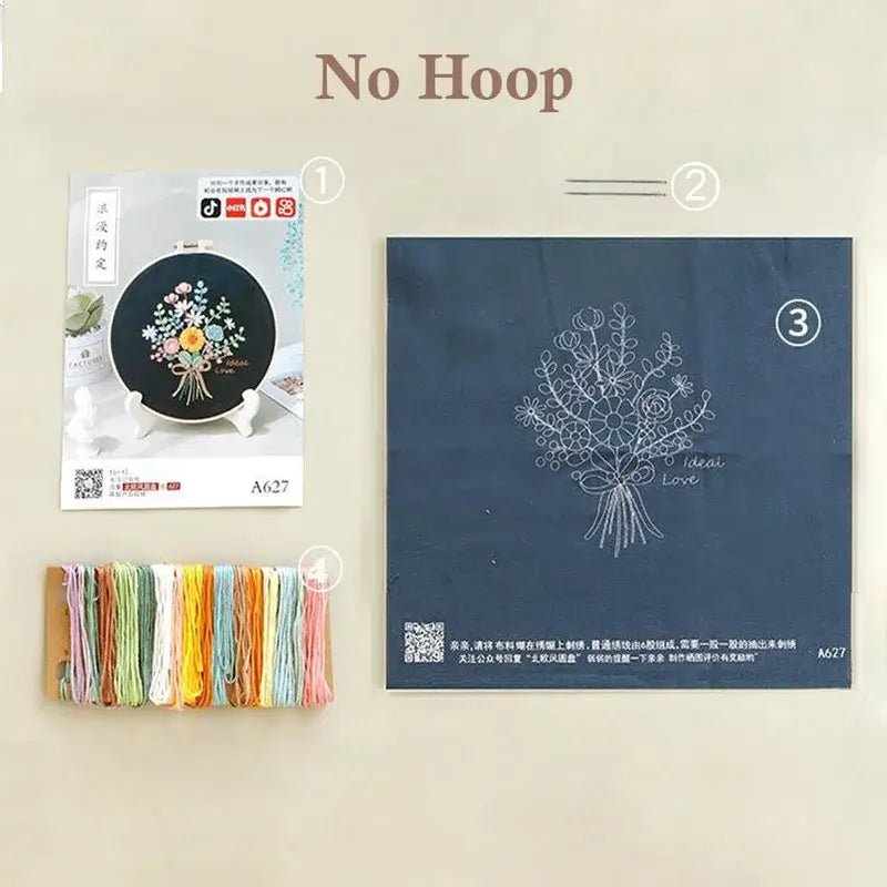 Christmas Embroidery Wreath Kit - Kaiju Mafia