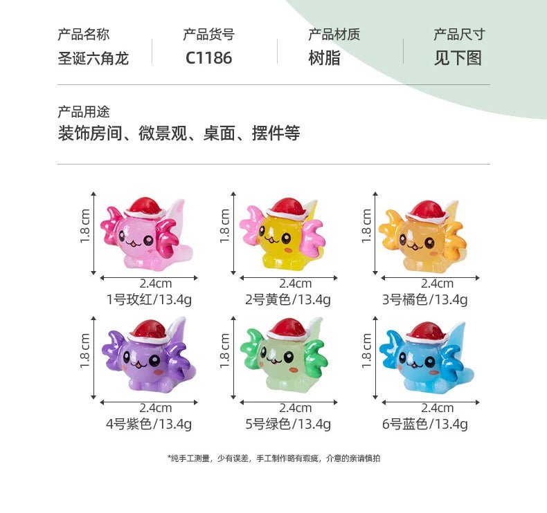 Christmas Axolotl Miniatures - Kaiju Mafia