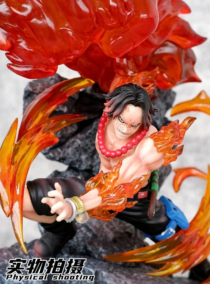 17.5cm One Piece Figures Ace Anime Figures Portgas D Ace Statue Figurine Action Figure Model Doll Pvc Gk Collection Toy Gift - Kaiju Mafia