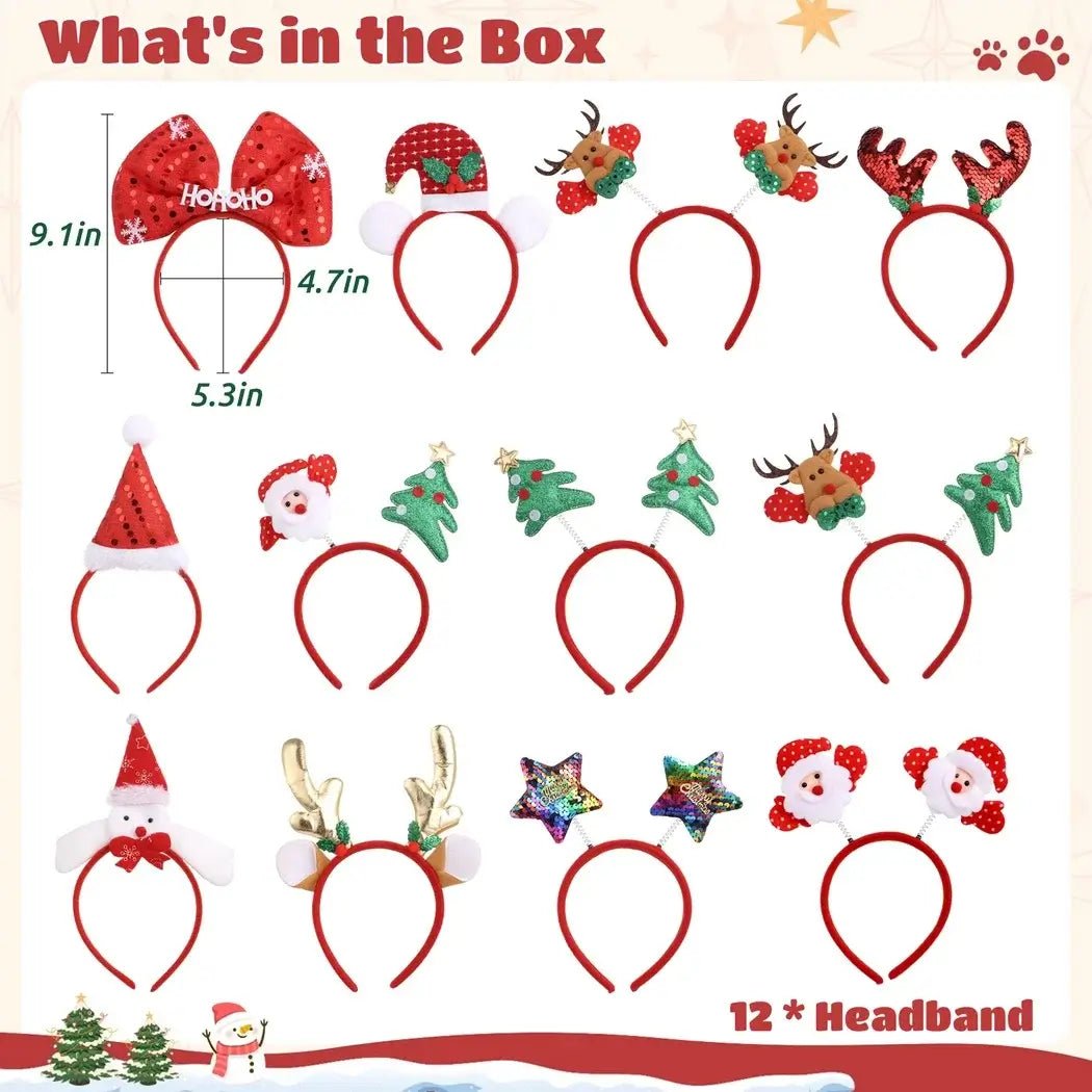 Cute Christmas Hair Headbands - Kaiju Mafia