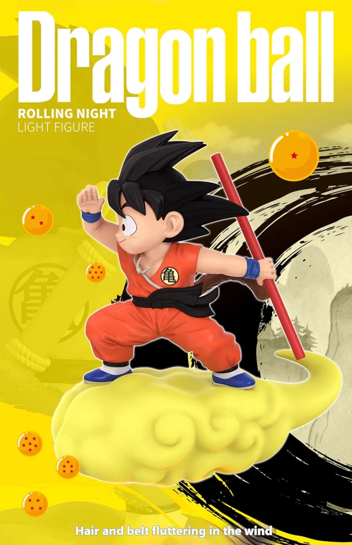 New Original Dragon Ball Anime Figure Goku Figure Rotating Night Light Room Decoration Surrounding Ornaments Lamp Birthday Gift - Kaiju Mafia