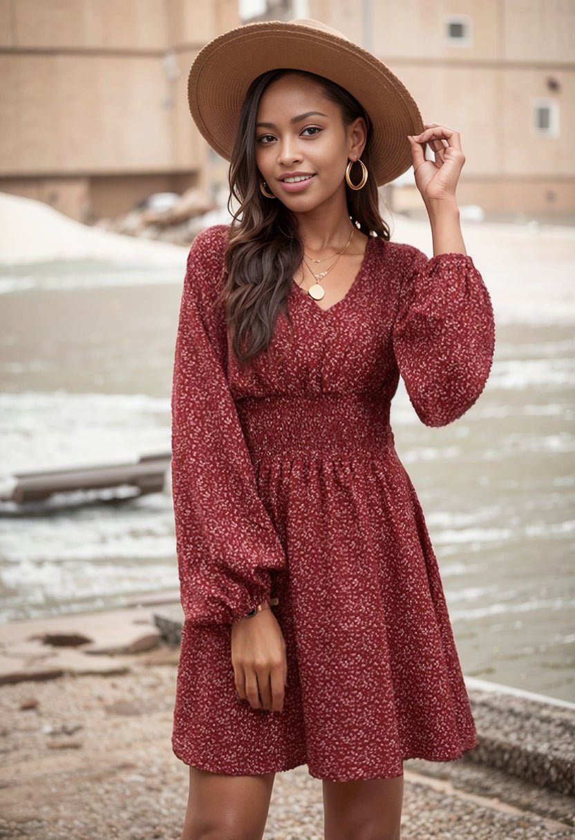 Early Autumn New Arrival Fashion Pullover Polka Dot Long Sleeve Dress - Kaiju Mafia