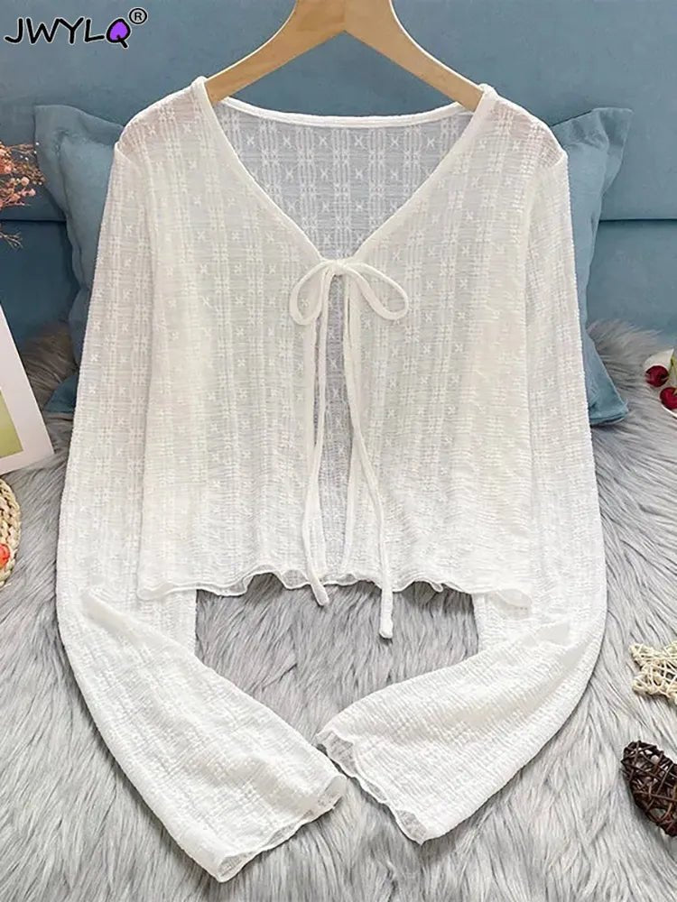 Summer Bow Cardigan T-Shirt - Kaiju Mafia