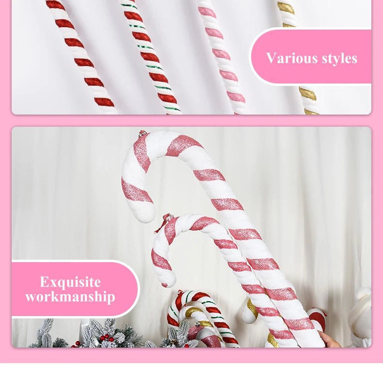 Pink Candy Cane Ornaments - Kaiju Mafia