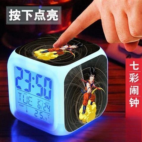 New Dragon Ball Son Goku creative trendy anime peripheral luminous night light personalized high - value cartoon alarm clock gift - Kaiju Mafia