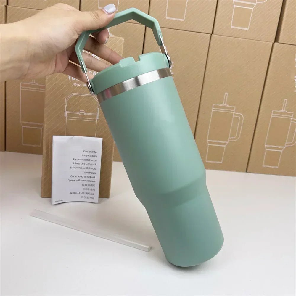 For Stanley Cup 30oz Iceflow Tumbler with Handle Stainless Steel Vacuum Insulated Car Mug Thermal Iced Travel Cup - Kaiju Mafia