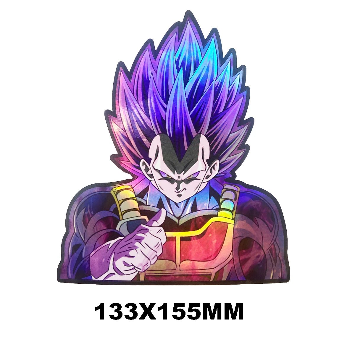 Cartoon Dragon Ball Holographic Anime Laser Stickers Motorcycle Anime Lenticular Car Window Sticker For Laptop Hot - Kaiju Mafia