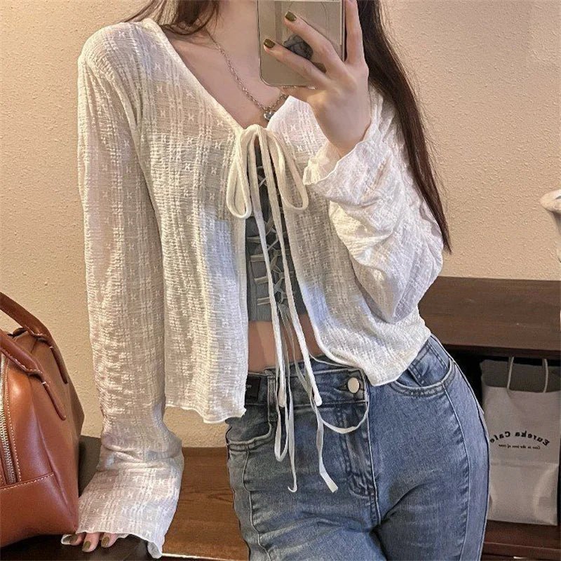 Summer Bow Cardigan T-Shirt - Kaiju Mafia