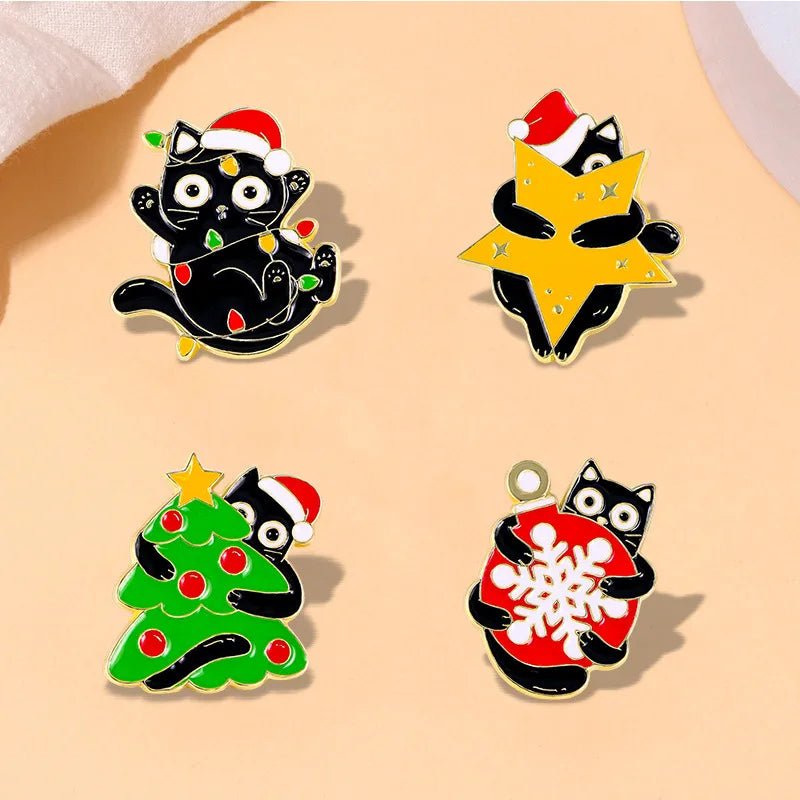Cute Christmas Enamel Pins - Kaiju Mafia
