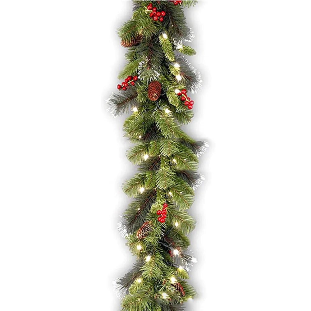 Christmas Pine Vine Garland with Red Berries - Kaiju Mafia