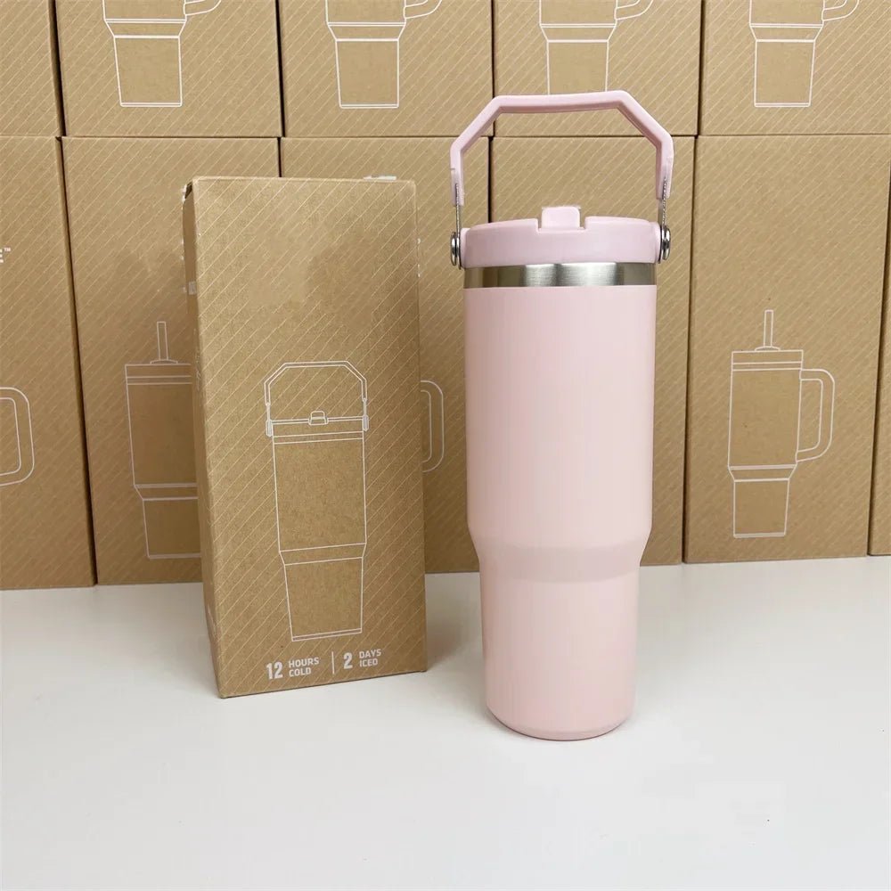 For Stanley Cup 30oz Iceflow Tumbler with Handle Stainless Steel Vacuum Insulated Car Mug Thermal Iced Travel Cup - Kaiju Mafia