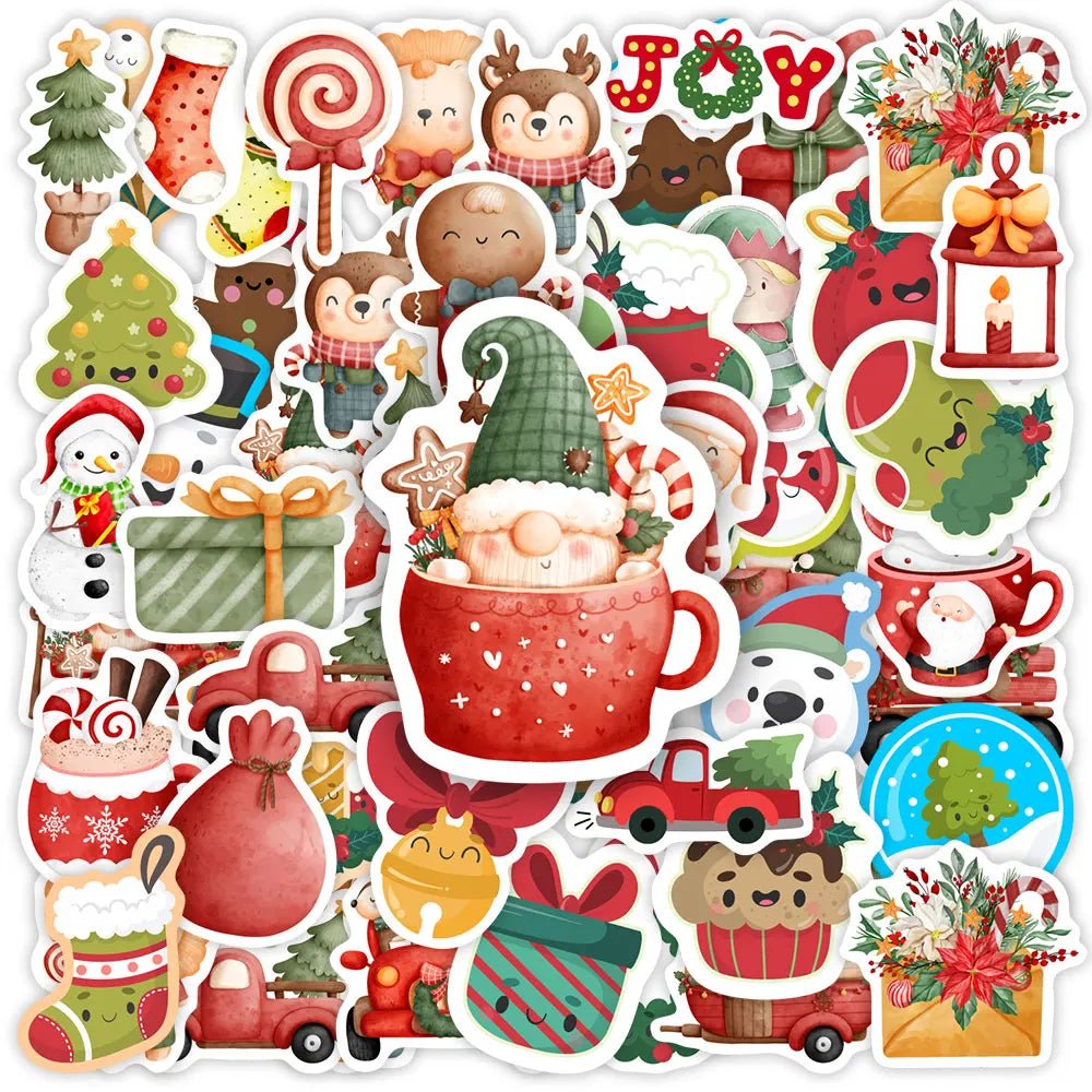 Cute Christmas Seal Stickers - Kaiju Mafia