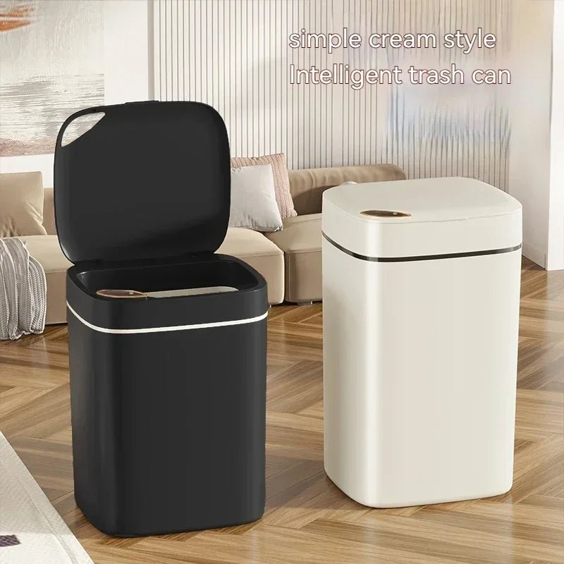 16L Smart Trash Can Automatic Sensor Trash Can Indoor Bathroom Crack Trash Can High Looking Anti - odor Household Products - Kaiju Mafia