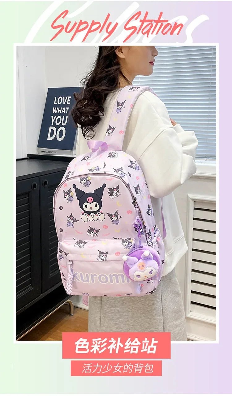 Sanrio Kuromi Hello Kitty Backpack - Kaiju Mafia