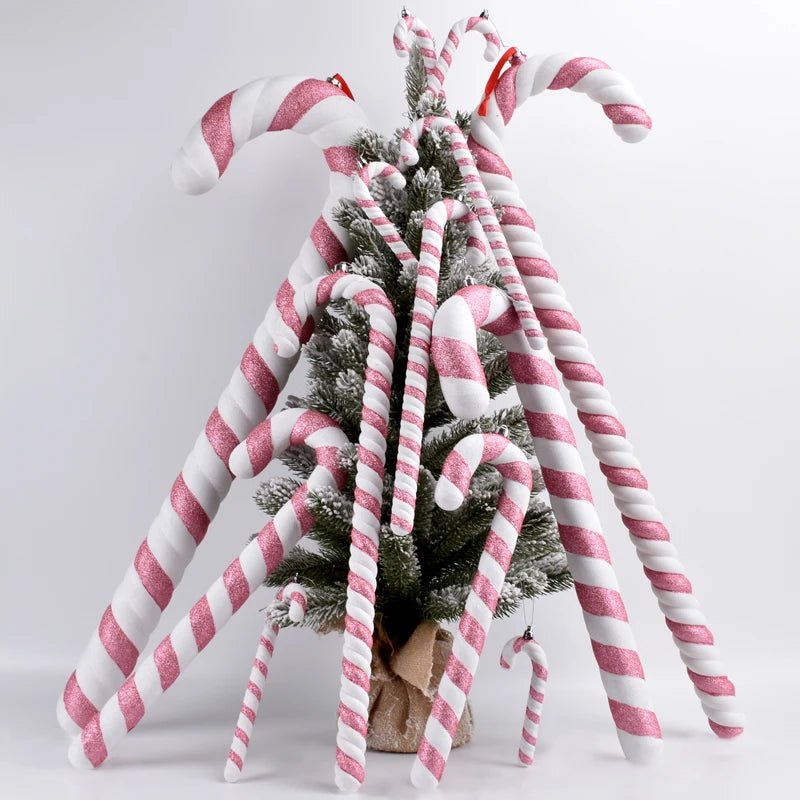 Pink Candy Cane Ornaments - Kaiju Mafia