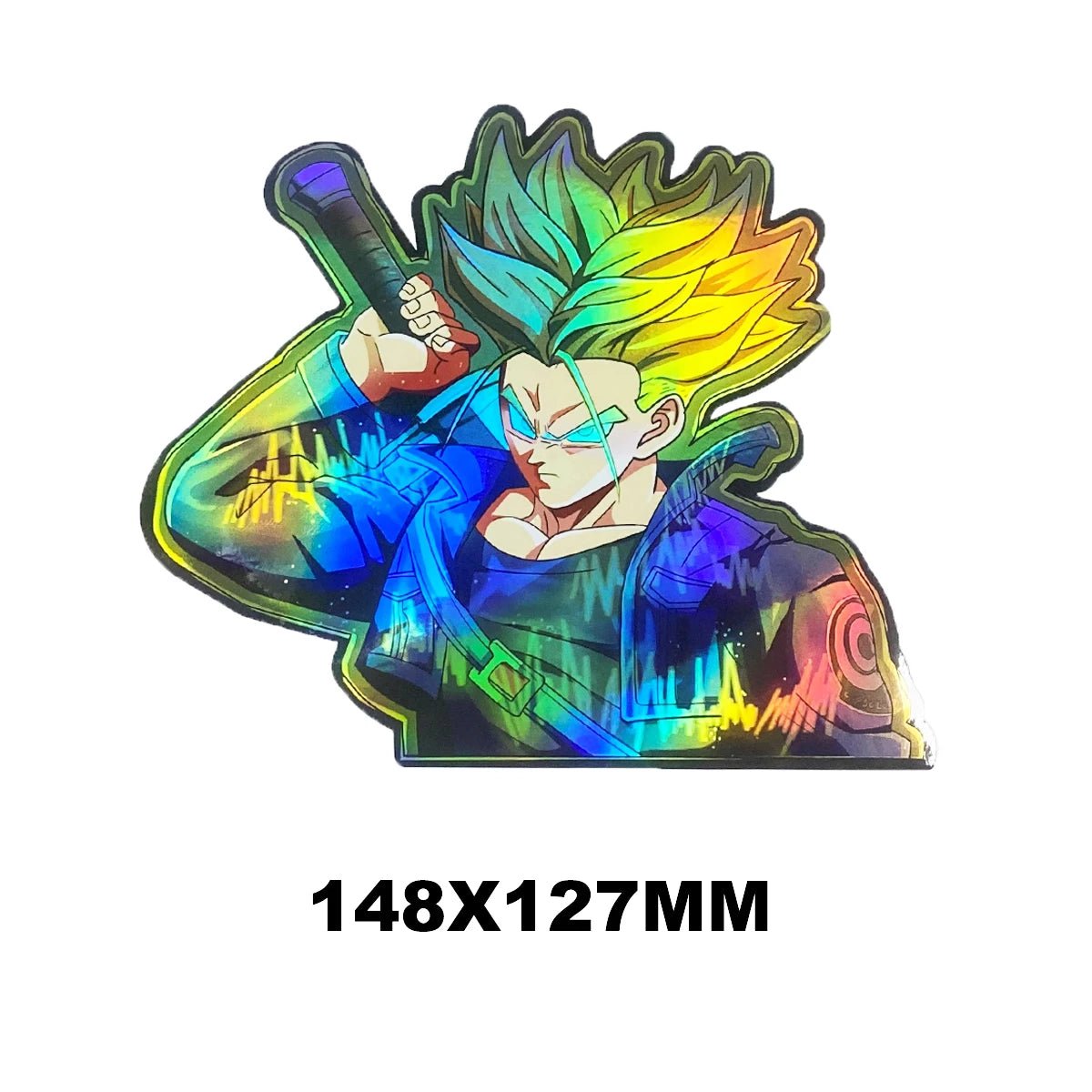 Cartoon Dragon Ball Holographic Anime Laser Stickers Motorcycle Anime Lenticular Car Window Sticker For Laptop Hot - Kaiju Mafia