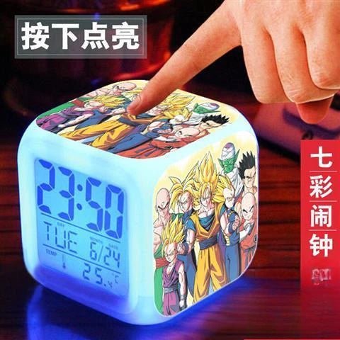 New Dragon Ball Son Goku creative trendy anime peripheral luminous night light personalized high - value cartoon alarm clock gift - Kaiju Mafia