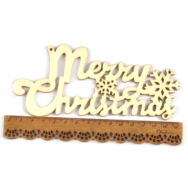 Natural Wooden Christmas Pendant - Kaiju Mafia