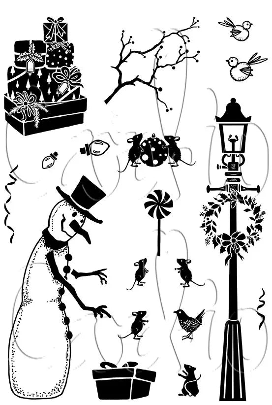 Winter Christmas Clear Stamp - Kaiju Mafia