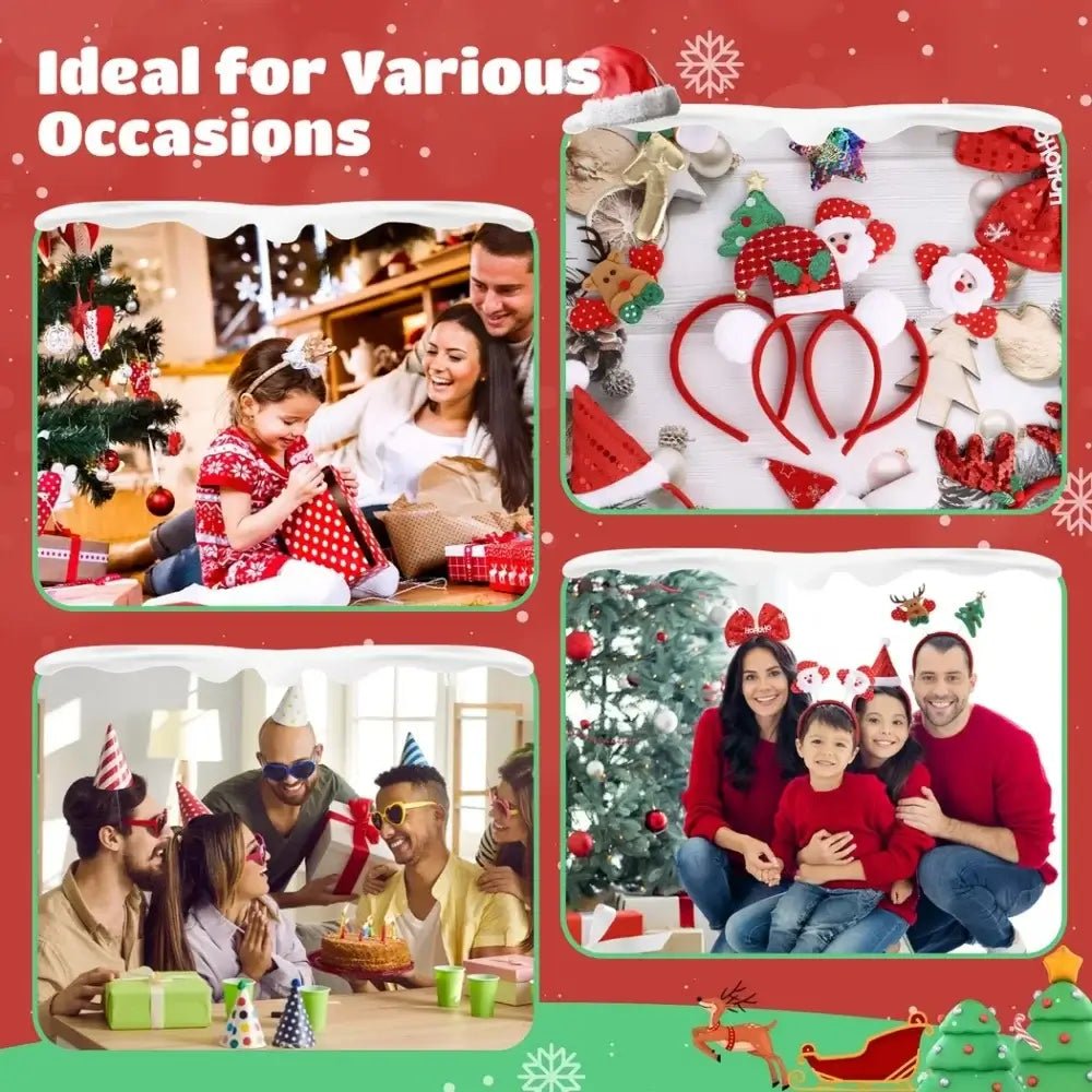 Cute Christmas Hair Headbands - Kaiju Mafia