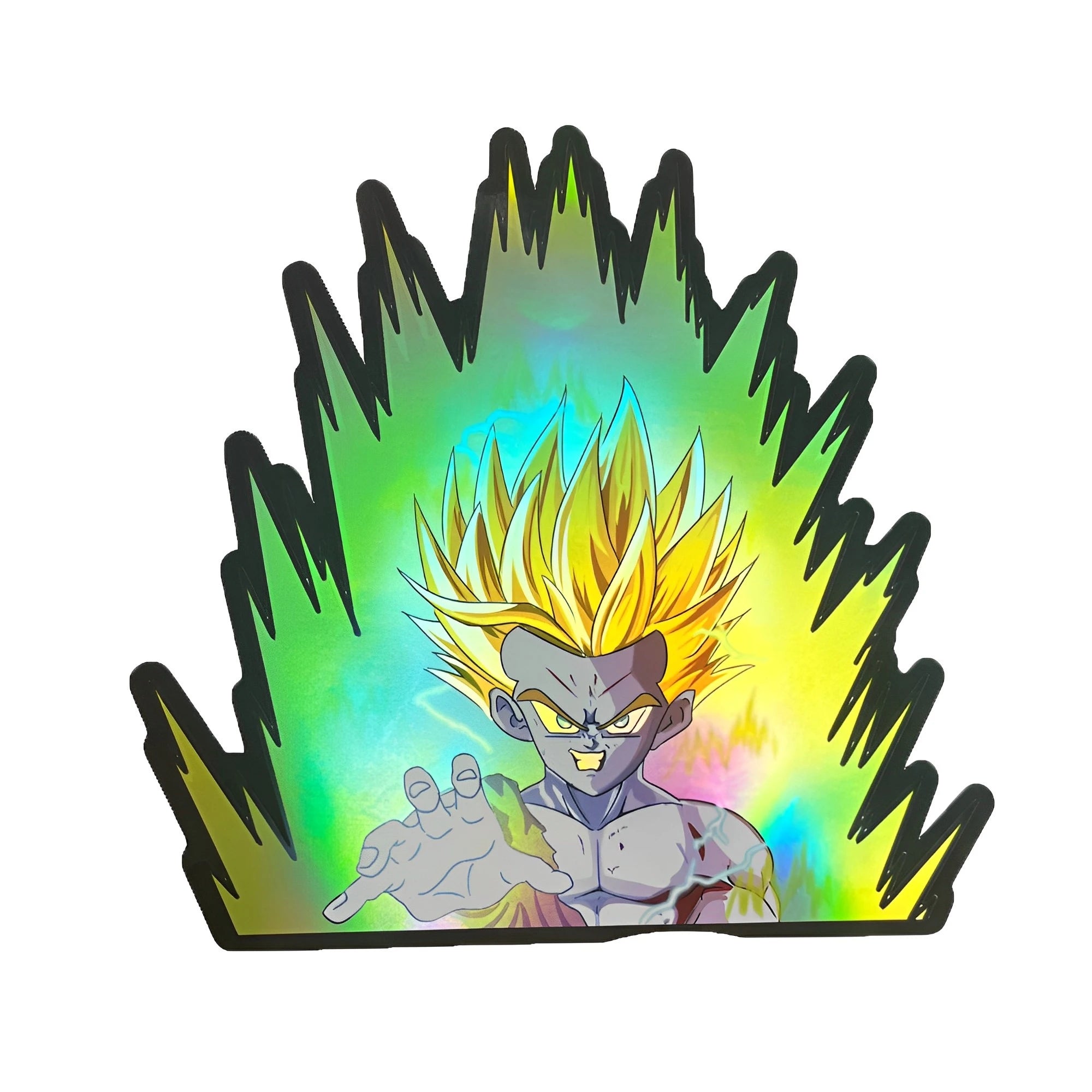 Cartoon Dragon Ball Holographic Anime Laser Stickers Motorcycle Anime Lenticular Car Window Sticker For Laptop Hot - Kaiju Mafia