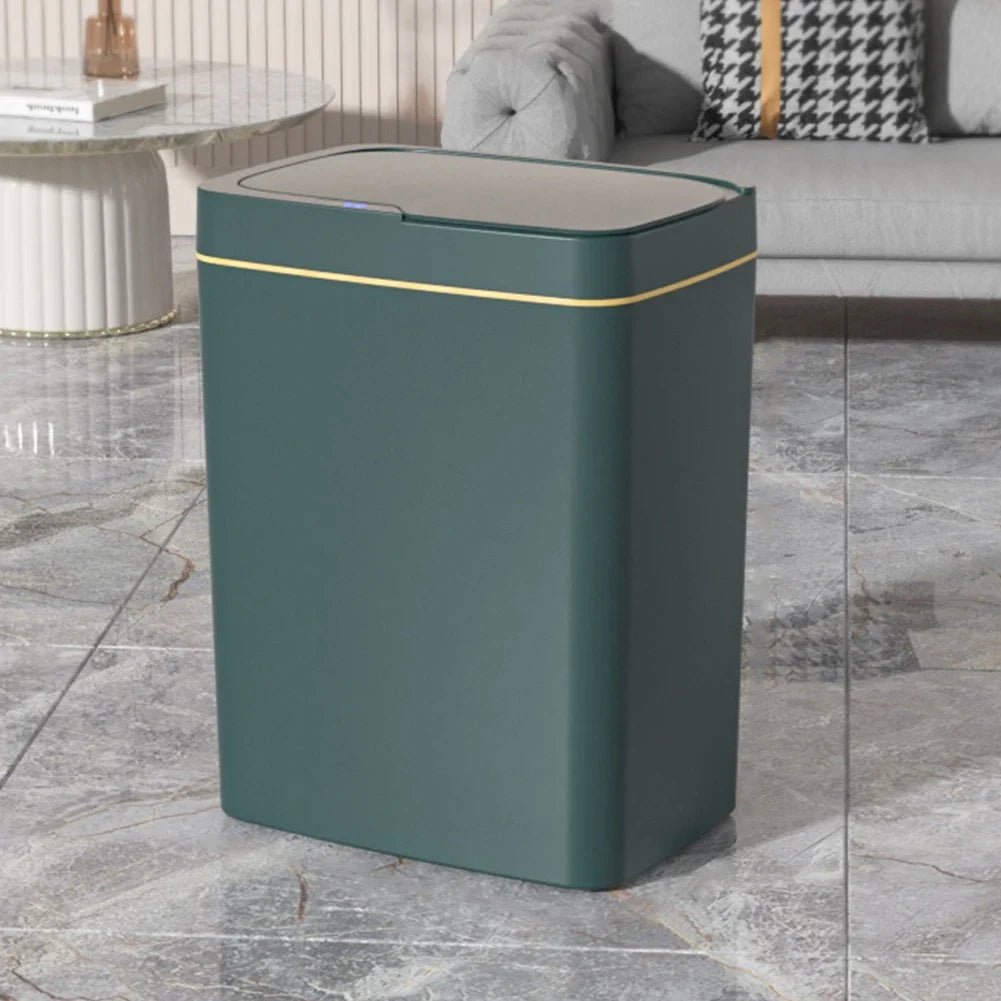 15/18L Smart Sensor Trash Can Waterproof Intelligent Touchless Trash Can Quiet Auto Motion Sensor Rubbish for Kitchen Bathroom - Kaiju Mafia
