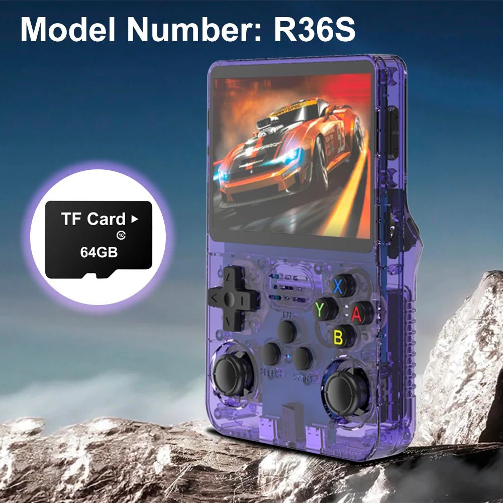 64G Game Card Built - in 15000+ Game Memory Card Support 10+ Emulators Gaming Memory Card for R36S Handheld Game Console - Kaiju Mafia