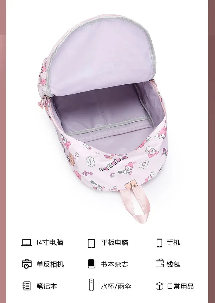 Sanrio Kuromi Hello Kitty Backpack - Kaiju Mafia