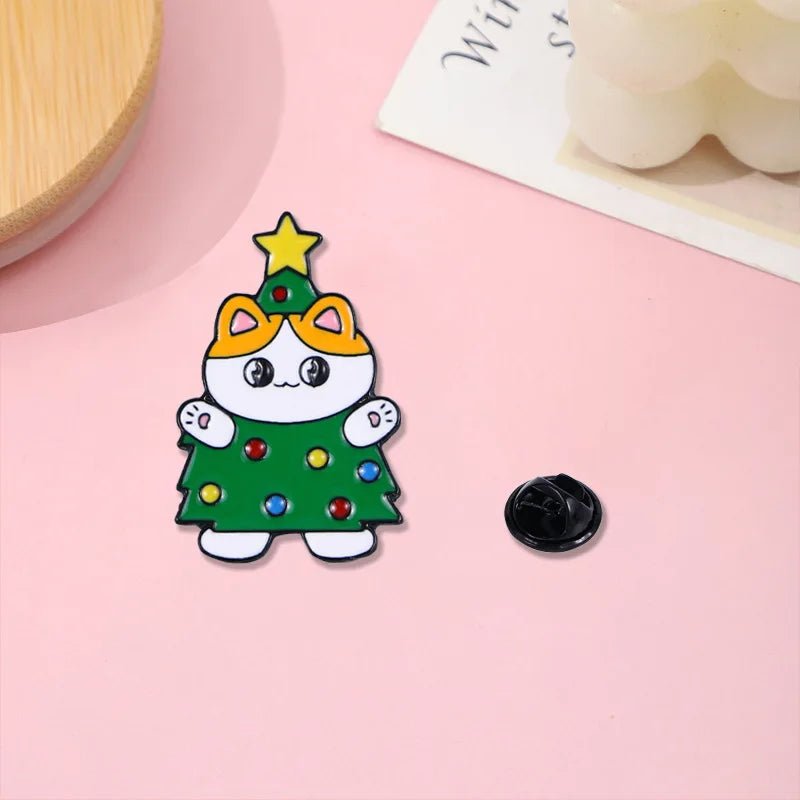 Cute Christmas Enamel Pins - Kaiju Mafia