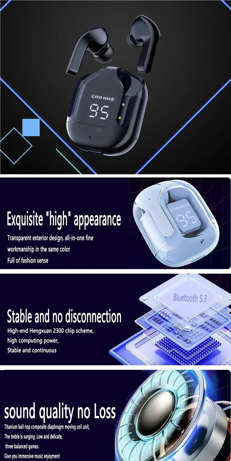 AIR31 True Wireless Bluetooth Headset Binaural Small In Ear Buds Sports Stereo Bass TWS Earbuds Newest Sports Earbuds for phones - Kaiju Mafia