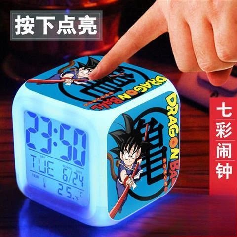 New Dragon Ball Son Goku creative trendy anime peripheral luminous night light personalized high - value cartoon alarm clock gift - Kaiju Mafia
