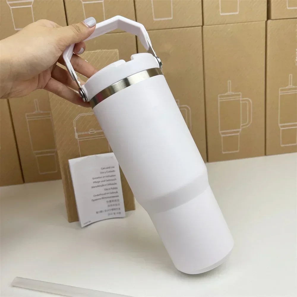 For Stanley Cup 30oz Iceflow Tumbler with Handle Stainless Steel Vacuum Insulated Car Mug Thermal Iced Travel Cup - Kaiju Mafia