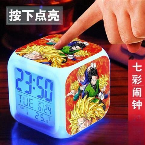 New Dragon Ball Son Goku creative trendy anime peripheral luminous night light personalized high - value cartoon alarm clock gift - Kaiju Mafia