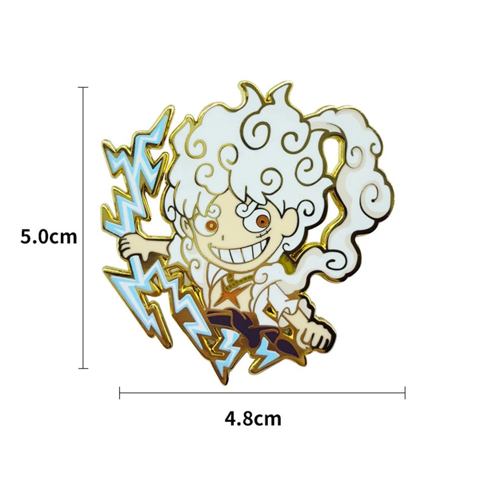 Anime ONE PIECE Nika Monkey D. Luffy Cosplay Props Metal Badge Pin Alloy Brooch Accessories - Kaiju Mafia
